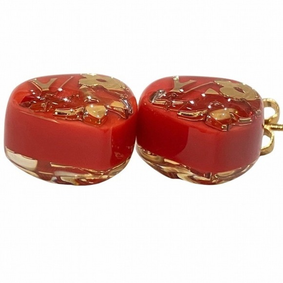 Louis Vuitton Heart Stud Earrings Metal Earrings M66082 in Good condition - Picture 9 of 9